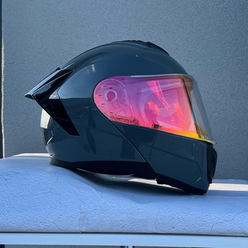 Flip-Up Motorcycle Helmet With Dual Visors ABS Full Face Men Women Scooter Riders