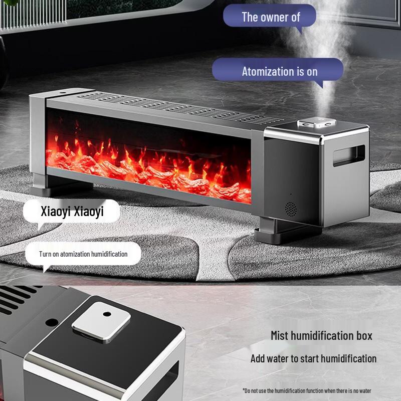 ZISIZ Voice Control 3D Flame Baseboard Heater