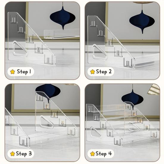 Multifunctional Makeup Organizer Box Transparent Desktop Storage Box with 5 Layer Compartments Large Capacity Cosmetic Display Holder for Lipsticks