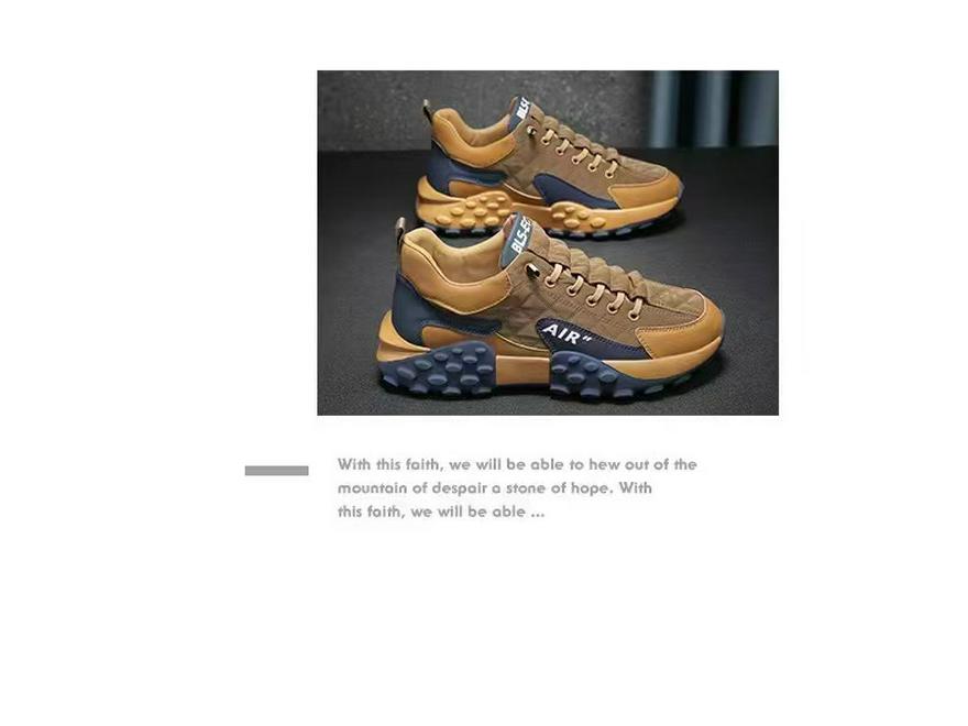 Men's 2025 Korean Style Low-Top Running Shoes - Trendy, Non-Slip, Thick-Soled, Versatile Casual Dad Shoes.