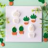 Cacti Shaped Soft Pottery Clay Cutters Earrings Jewelry Pendant Making Moulds Plant Ornaments Pendant Cutting Molds