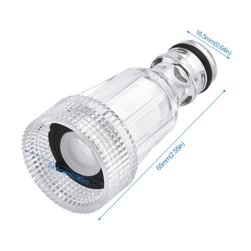 Transparent 6-Point Quick Connect Inlet Filter for Washing Machines