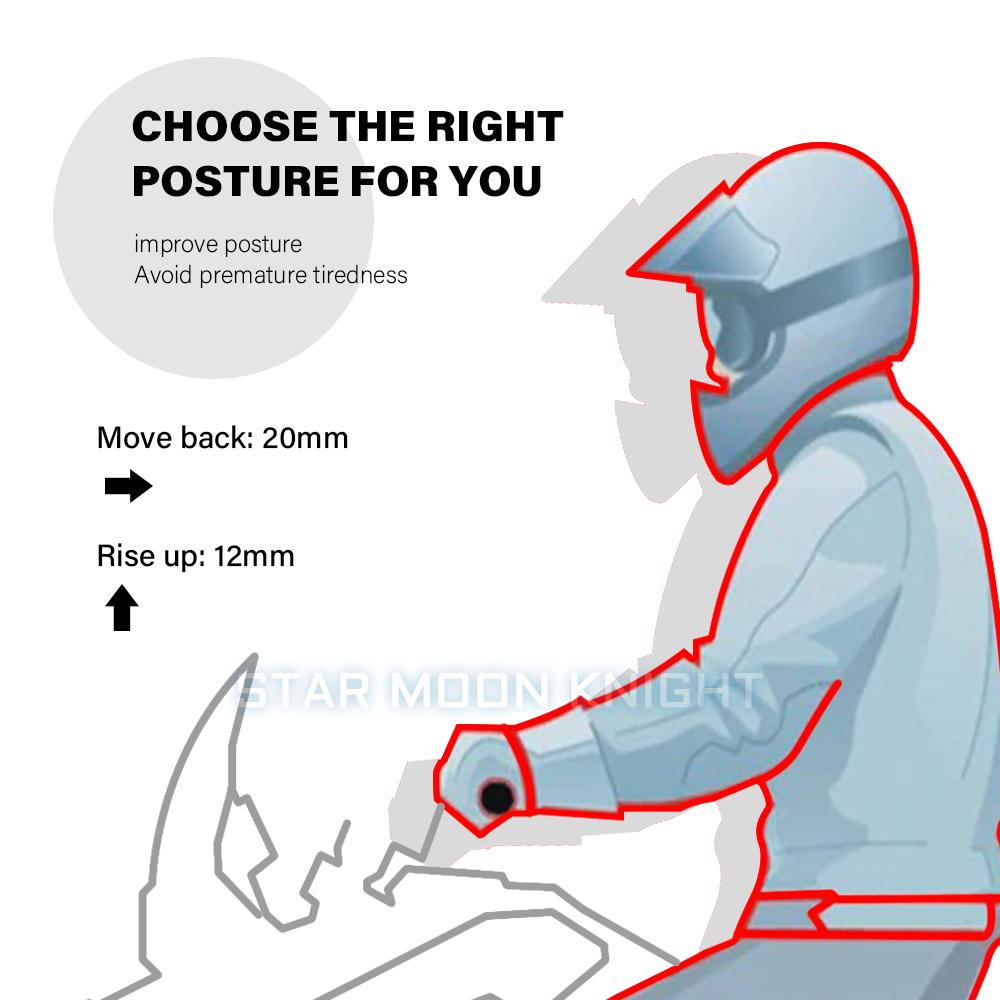 Motorcycle Handlebar Riser For Tiger 850 Sport For Tiger 900 GT PRO LOW RALLY PRO For Explorer 1200 Explorador XCA XRX XRT XCX