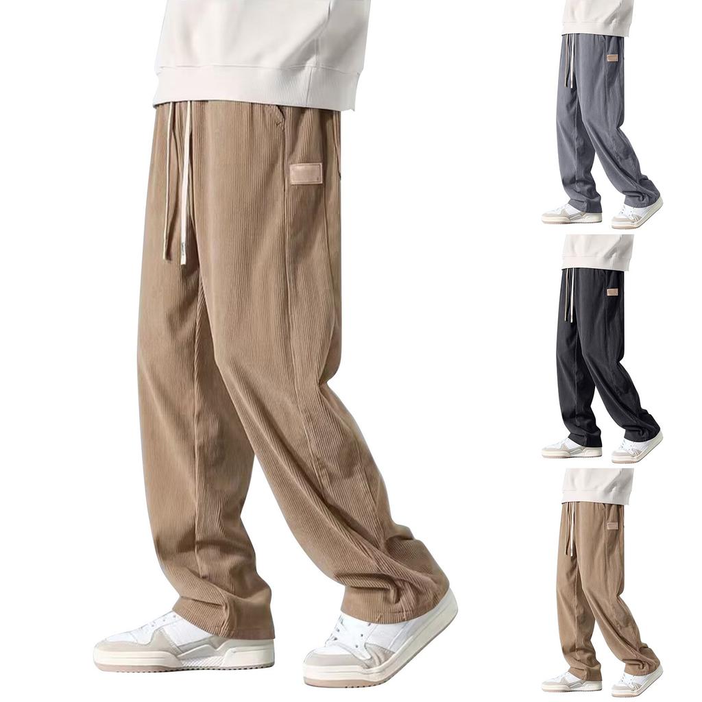 Men's Solid Color Corduroy Trousers Men's Casual Fashion Trousers