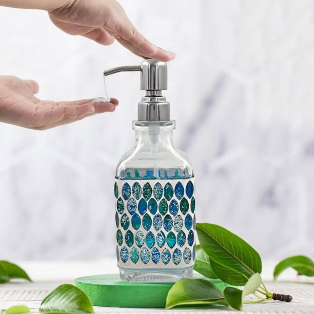 Mosaic Artistry Press Type Empty Bottle Exquisite Countertop Sink Soap Dispenser Sub Bottle Fluid