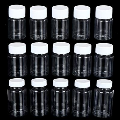 15ml/20ml/30ml/100ml Πλαστικά Διαφανή Σφραγισμένα Μπουκάλια PET Δοχείο Στερεών Πιλατών