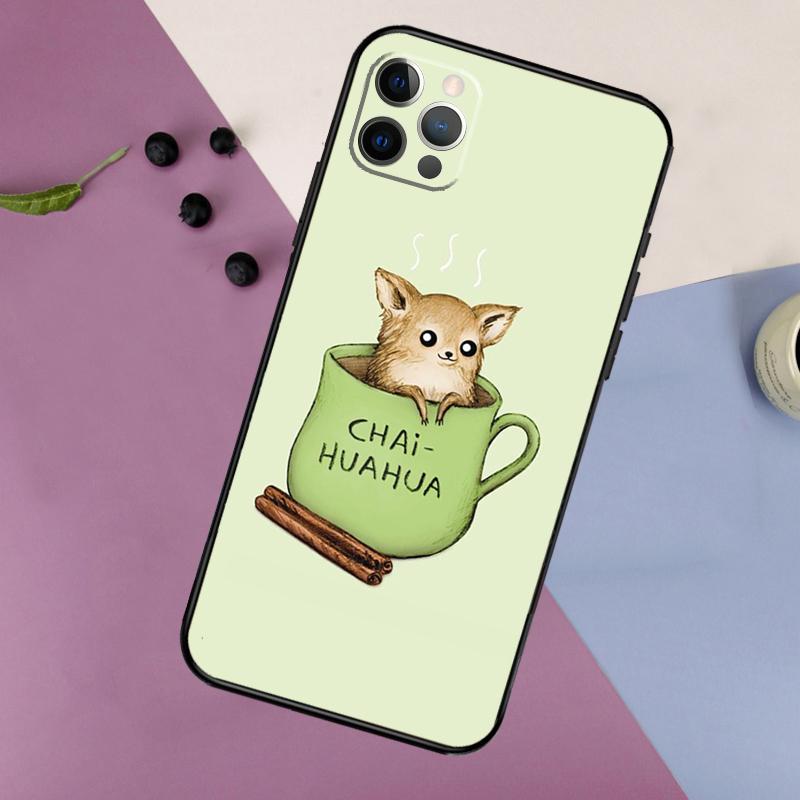 Chihuahua Face Floral Dog Case For iPhone 16 15 14 13 12 11 Pro Max 7 8 Plus XR XS Max X Phone Protection Cover