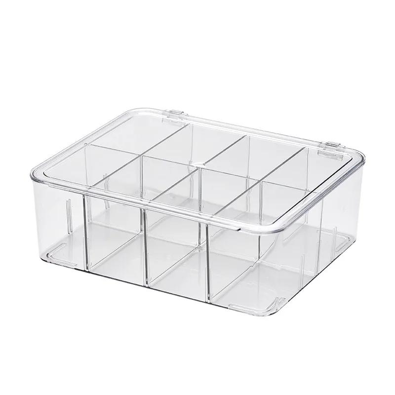 Compartment Flip Box Acrylic Transparent Display Box Card Kpop Photocard Storage Box Photo Card Organizer