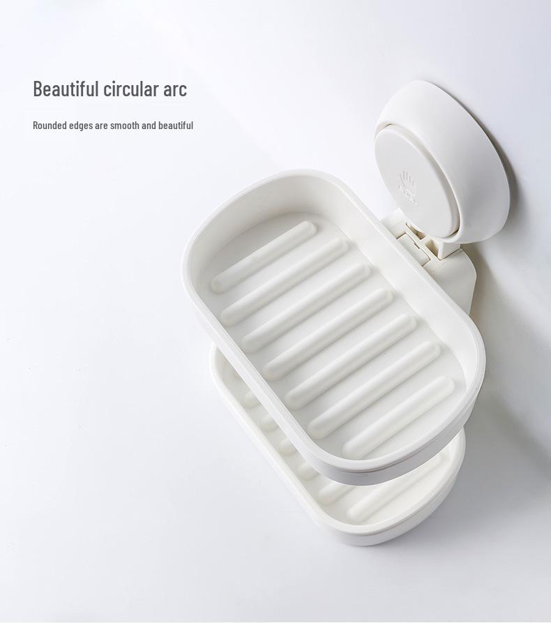 Tali Wandmontierter Doppelschichtiger Saugseifenhalter mit Ablauf