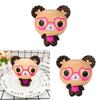 Squishy Bear Glasses Plush Toy With Slow Rebound Pu Material For Gift And Decoration
