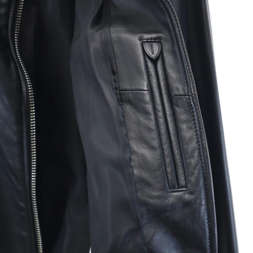COACH Sheep leather Riders jacket S black F86528 UPTOWN RACER JACKET Women Used