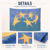 Modern Yellow Star Tapestry Flat Print Blue Background Wall Hanging For Office Dorm Bedroom Aesthetic Room Decor Wall Cloth