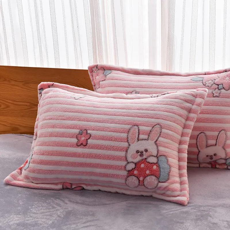 

Коралловая бархатная наволочка для пары двусторонних зимних толстых теплых одинарных и двойных наволочек