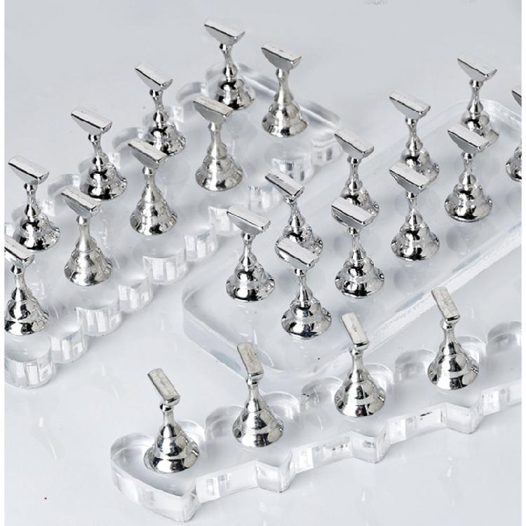 Acrylic Nails Art Practice Stand Magnetic Holder for Nail Tips Exercise Home Use