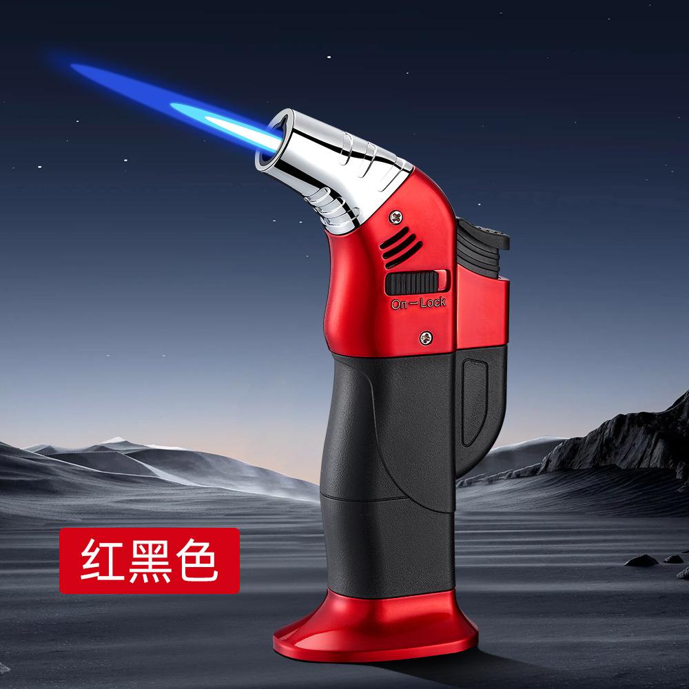 Windproof Straight Forward Multifunctional Lighter Moxibustion Cigar Spray Gun Portable Large Capacity Cigarette Accessory