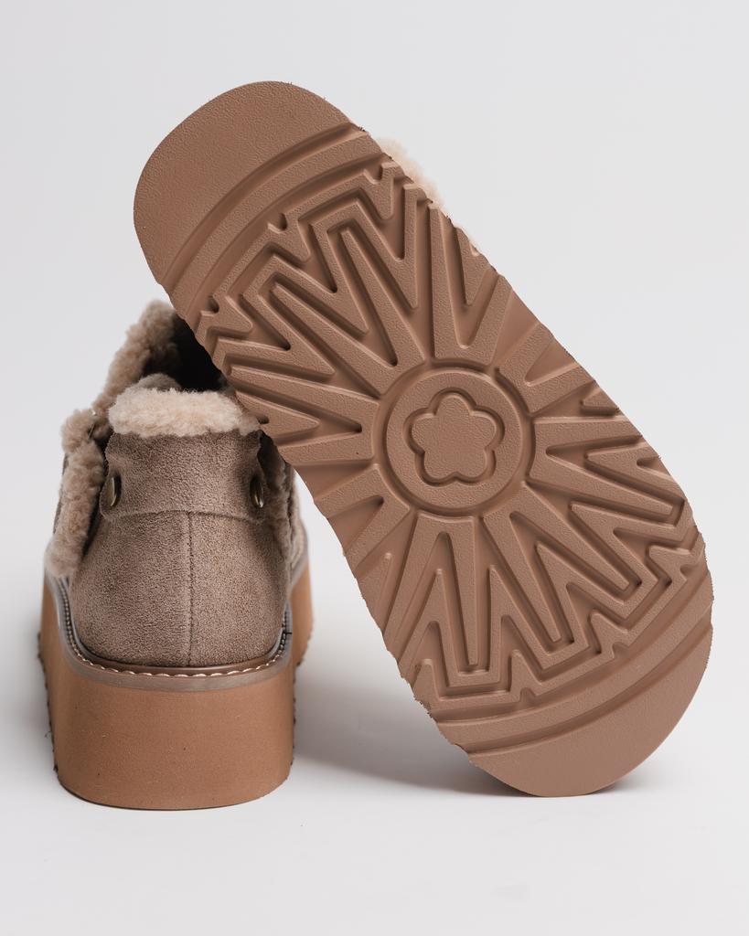 Uggs s přezkou Suny Liana 50900 36 béžové semiš vlna
