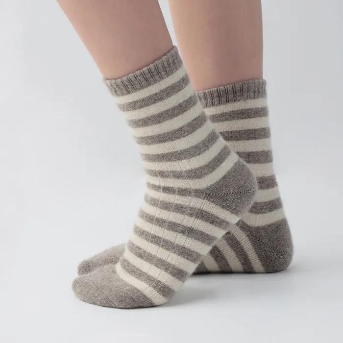 100% Wool Socks Striped 3 Types (Select 1)