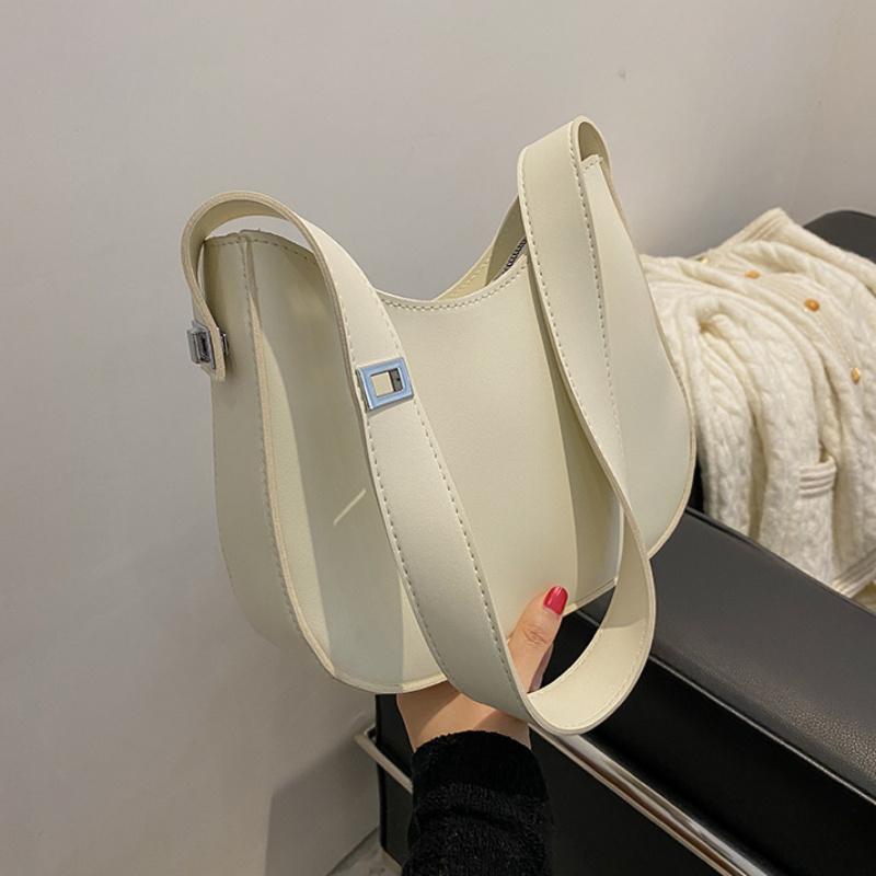 

A Fashionable Crossbody Bag Suitable for Women, Multifunctional, with Zipper Closure, Solid Color, No Lining, Holiday Theme белый