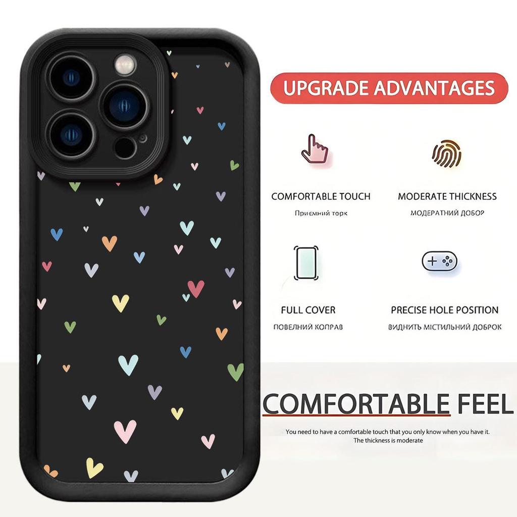 Colorful Heart Groove iPhone Case for iPhone 14/15/16/17 Pro Max