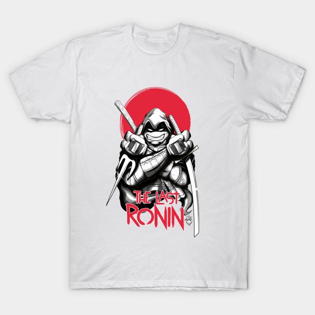 

Men Black Print T-shirt Turtle Last Ronin Bwr No-Cut Transfer Paper Print Cotton Tshirt L белый