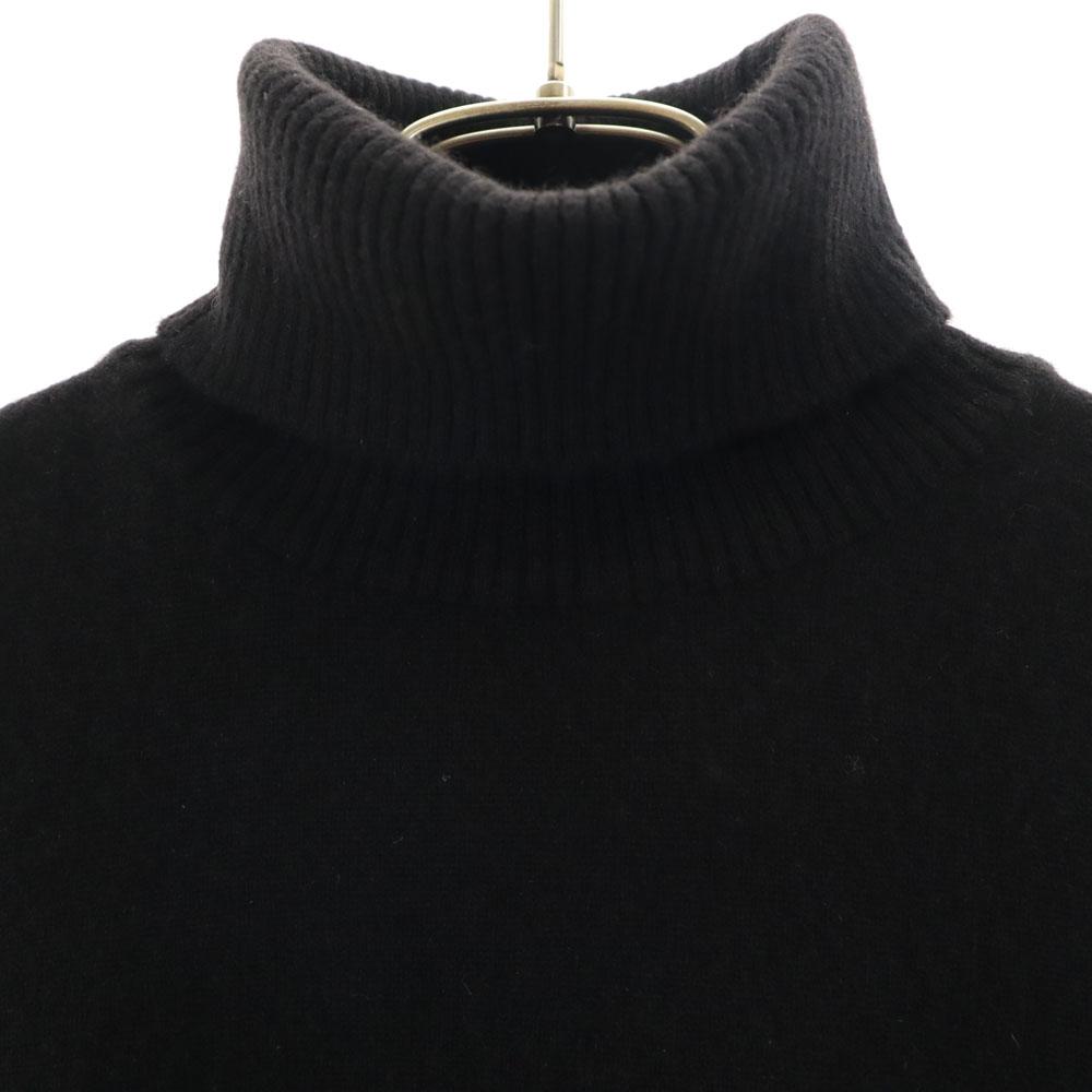 Gucci Made In Italy Cashmere Blend No Sleeve Turtleneck Knit M Black Women Used