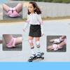 Kids Junior Protective Gear Kids Knee Elbow Pads and Wrist Guards for Skateboarding and Size Pink and Black [lulubelle] 6-Piece Set, Cycling, S,