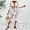 Lace, Embroidery, Cardigan, Swimsuit Outerwear, Beach Cover