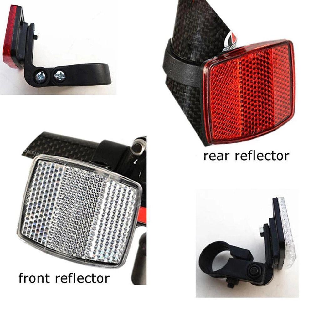 Front Rear Bicycle Reflective Reflector Bike Handlebar Reflector Bike Warning Light Bike Reflector
