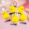 Flocked Little Yellow Duck Hair Clip - Cartoon Spring Clip Toy for Kids