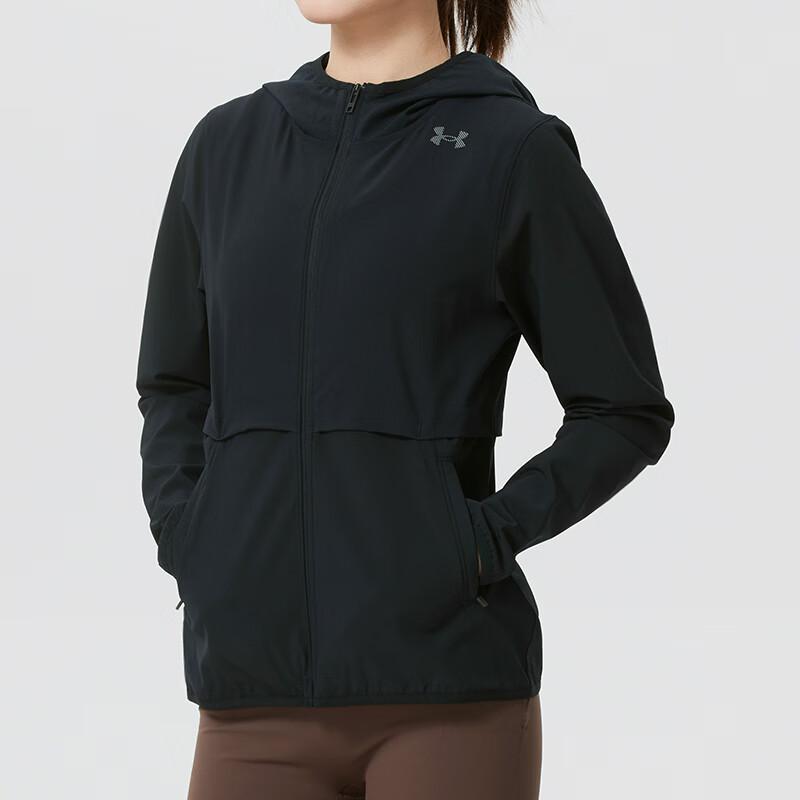 Under Armour Windproof Water-Resistant Fitness Training Hooded Long Sleeve Running Jacket Women Jackets 6009542-001