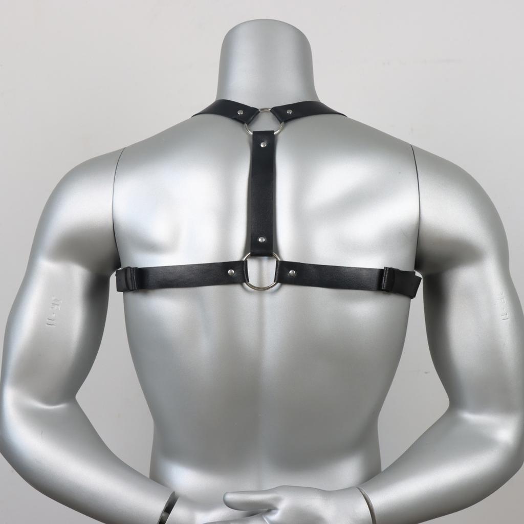 Men's Harness Belt Costume PU Leather Body Chest for Men Sexy Punk Body Harness Belt Adjustable Buckle Clothes Nightclub Cosplay