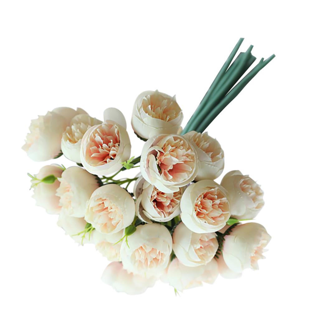 

27 головок искусственный поддельный букет камелий роз шелковый цветок свадебная вечеринка дом своими руками