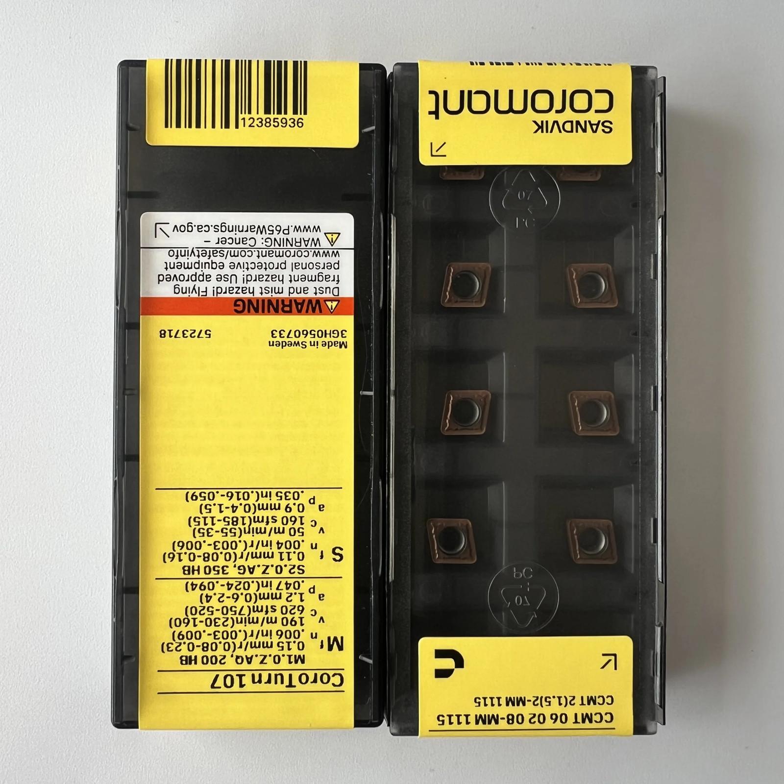 

SANDVIK / CCMT060208-MM 1115 / Industrial indexable Carbide Inserts 10 Pcs