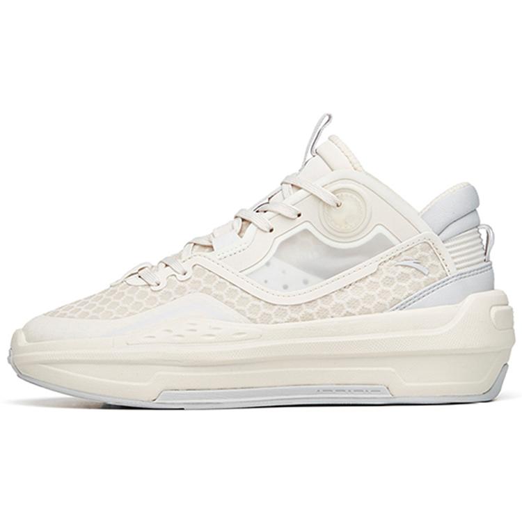 

New Anta C37 2.0 Lightweight And Breathable Mid Top Skateboard Shoes Women s White Gray 922228082-1 36.5