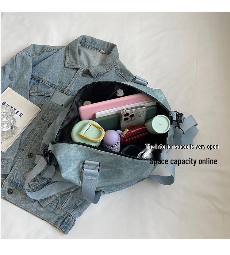 Trendy PU Leather Large-Capacity Travel Bag: Casual Handheld & Single Shoulder Sports Fitness Luggage