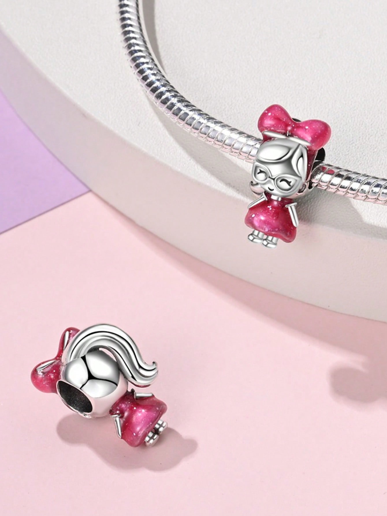 

Pink Carousel Alarm Clock Bead Charms Copper Plated Fits Charm Copper Genuine Bracelets For Jewellery Crafting DoItYourself Charms