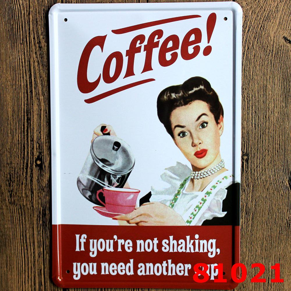 Retro Wine Tin Painting - Vintage Decor for Bar, Bedroom, or Coffee Shop