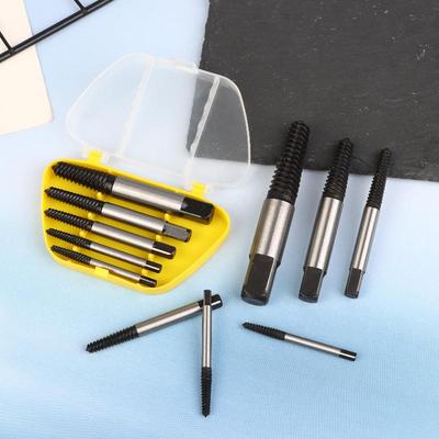Jeu d'extracteurs de vis 3 mm-25 mm, Kit d'extracteurs de boulons cassés à queue hexagonale 5/6 pièces pour utilisation avec perceuse