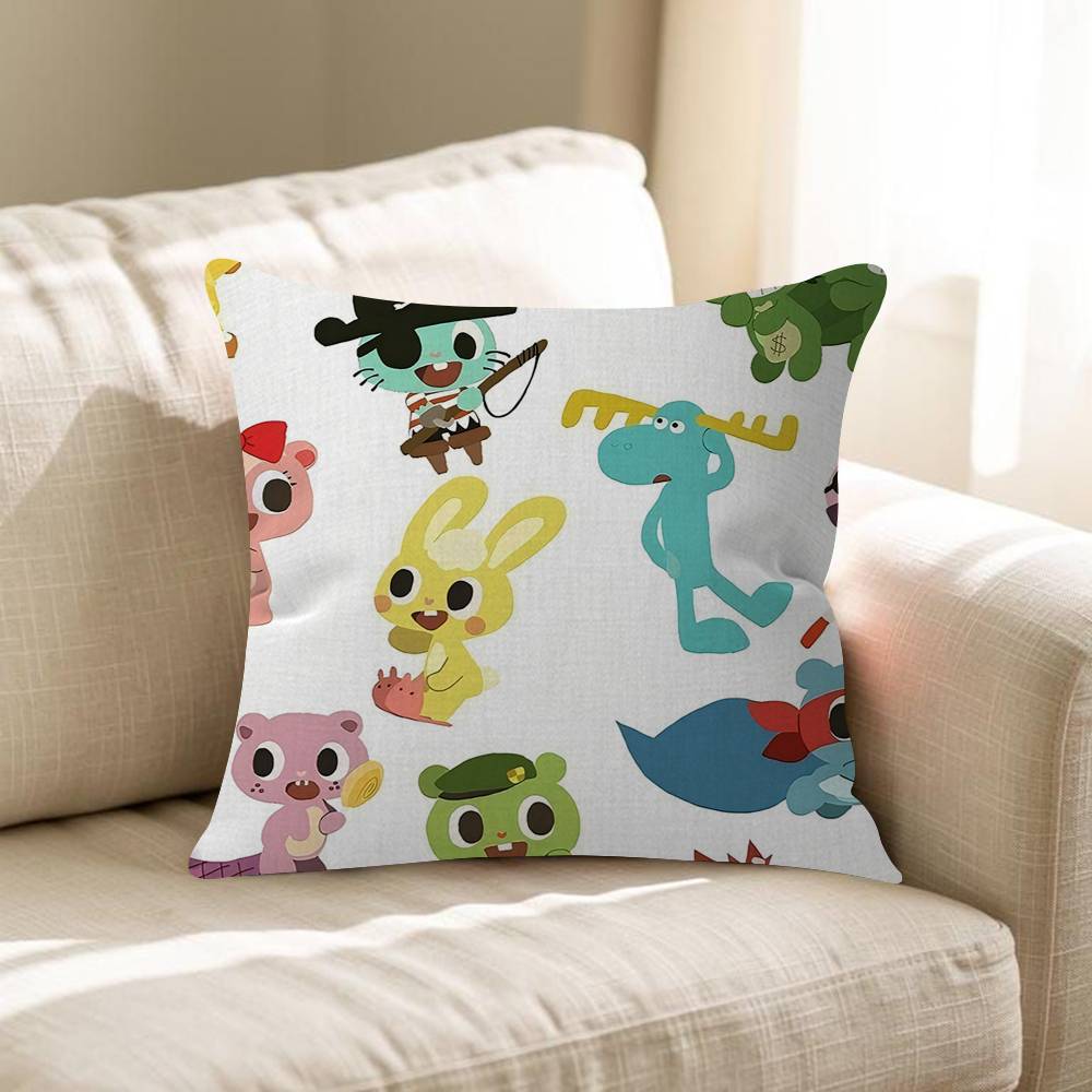 HHappy Tree Friends Pillow Gift Home Office Decoration Pillow Bedroom Sofa Car Cushion CoverPillow Case