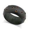 Exaggeration Punk Hip-Hop Round Hole Wood Geometric Wide Bangles Vintage Fashion Bracelet Bangle For Women Men Jewelry