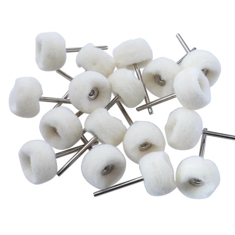 Fine Shank Wool Polishing Head Grinding Jewelry Metals Wheels Buffing Felt Rotary Tool Accessories