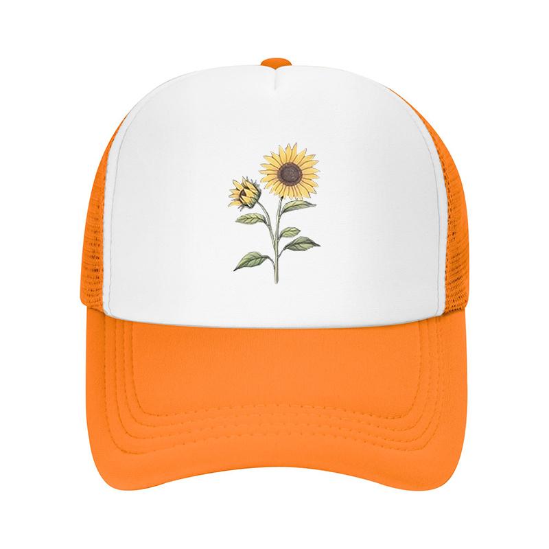 Vintage Sunflower Baseball Cap Adjustable Lightweight Polyester Dad Hat for Outdoor Sports Fishing Camping Hiking Hat