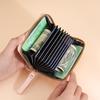 Quilted Women's Accordion Card Holder & Mini Coin Purse - Diamond Pattern, Multiple Slots, Large Capacity