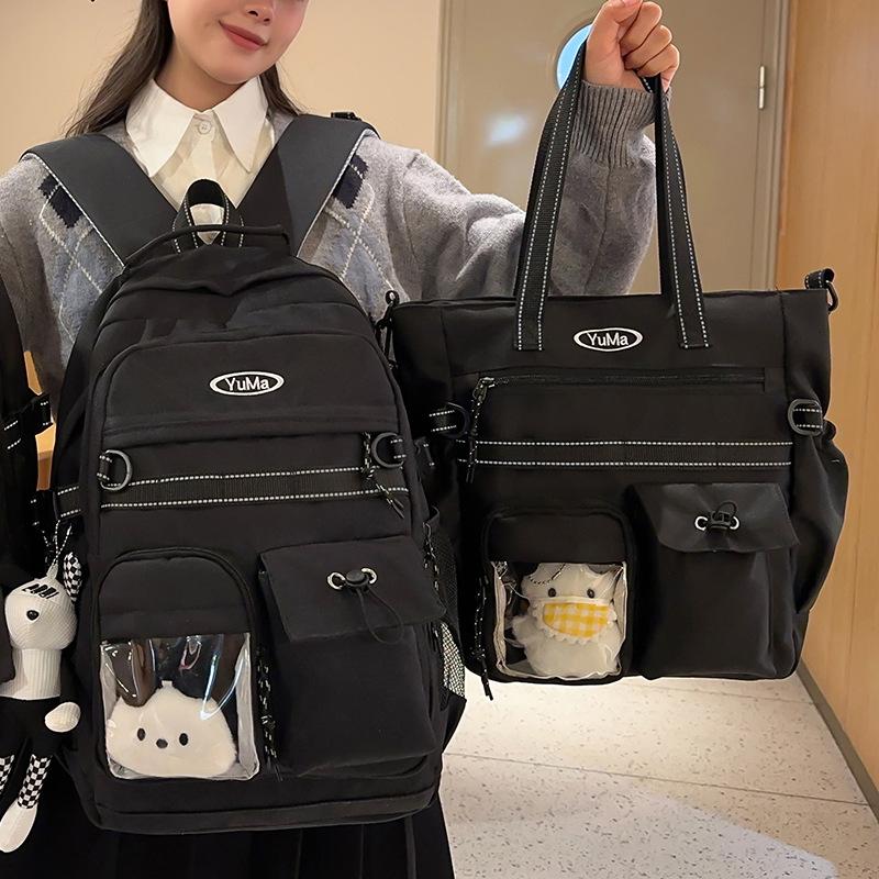 Children's Schoolbags Elementary School Students  Girls Junior High School Students  High School Pain Bags Multi Layer