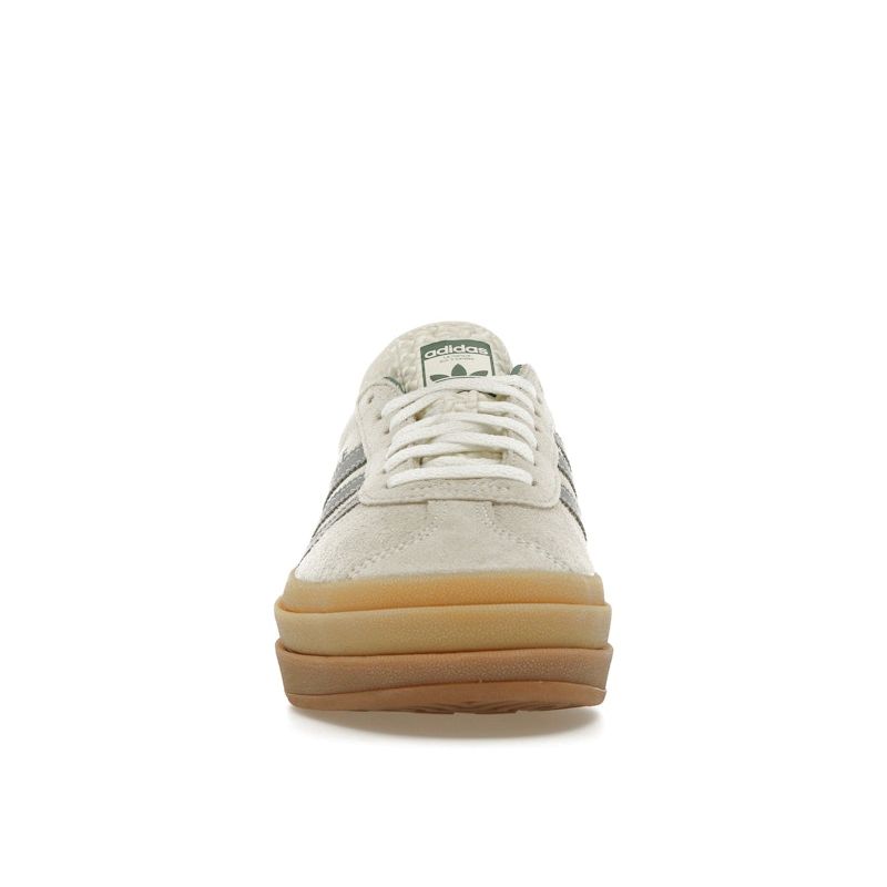 Adidas Gazelle Bold Off White Silver Metallic Green Women Sneakers Cream Collegiate-Green JI0328