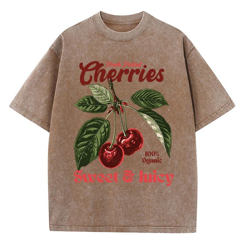 Damen Baumwolle Gewaschene T-Shirts Mode Locker O-Ausschnitt T-Shirts Die Ankunft von Aliens Druck Kurzarm Sommer Damenbekleidung