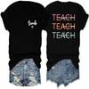 Women Teacher Shirts Teach Compassion Kindness Confidence Teacher Gift Tshirt Letter Print Short Sleeve Tee Tops
