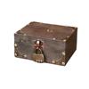 Retro Jewelry Storage Case Square Wood Treasure Box Lockable Password Box  Bracelet