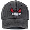 New Unisex Washed Cotton Cap Devil Embroidery Baseball Cap For Man Woman Casual Outdoor Dad Hat
