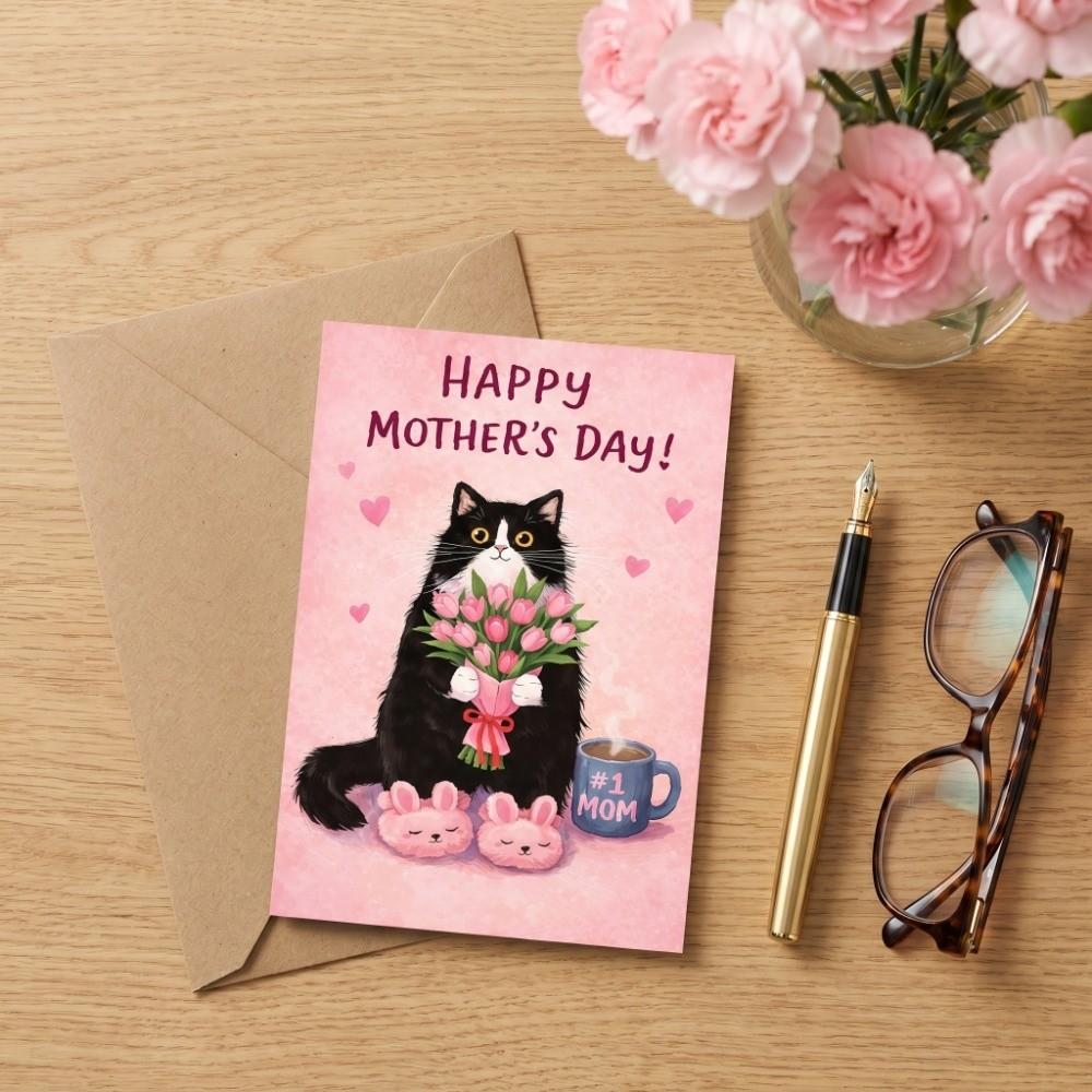 with the Words Happy Birthday Card Blessing Message Whimsical Card  Family Gatherings
